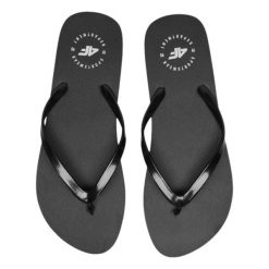 Japonki damskie 4F 4FWSS24FFLIF165. Czarne klapki 4f, bez wzorów, z gumy, bez obcasa. Za 44.99 zł.