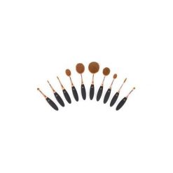 RIO Zestaw 10 Pędzle Do Makijażu (Microfibre Oval Cosmetic Brush Collection). Zestawy Rio. W wyprzedaży za 136.00 zł.