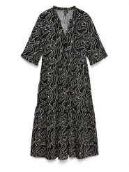 Vero Moda Sukienka w kolorze czarno-beżowym rozmiar: XS. Czarne sukienki Vero Moda, xs, bez wzorów, z wiskozy, bez kołnierzyka, bez ramiączek, maxi. Za 74.28 zł.