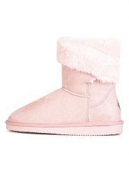 ISLAND BOOT Botki zimowe "Arine" w kolorze jasnoróżowym rozmiar: 40. Różowe botki Island Boot, na zimę, bez wzorów, z materiału, bez obcasa, bez zapięcia. Za 130.99 zł.