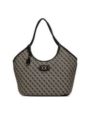 Guess Torebka Samantha HWJT23 13230 Beżowy. Brązowe shopper Guess, z aplikacjami, z materiału, bez dodatków. Za 634.99 zł.