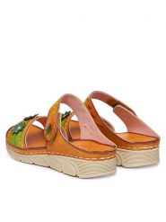 Laura Vita Klapki Dorry 13 Pomarańczowy. Brązowe klapki Laura Vita, bez wzorów, ze skóry, bez obcasa. Za 389.99 zł.