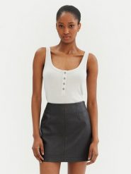 PINKO Top 104649 A2CQ Szary Regular Fit. Szare topy Pinko, l, bez wzorów, z wiskozy, bez kołnierzyka, bez ramiączek. Za 389.99 zł.