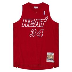 Koszulka Miami Heat Authentic Christmas Day Ray Allen 2012/13. Czerwone bluzki Mitchell & Ness, bez wzorów, sportowe, bez kołnierzyka, bez ramiączek. Za 1,289.50 zł.