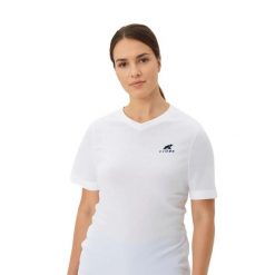 Koszulka sportowa Performance damska. Białe koszulki sportowe FJORK MERINO, bez wzorów, z elastanu, bez ramiączek, trekkingowe. W wyprzedaży za 249.00 zł.
