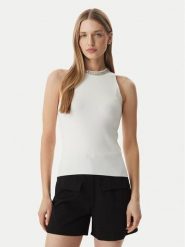 Morgan Sweter 261-MDIANE Biały Regular Fit. Białe swetry Morgan, s, bez wzorów, z syntetyku, bez ramiączek. Za 229.99 zł.