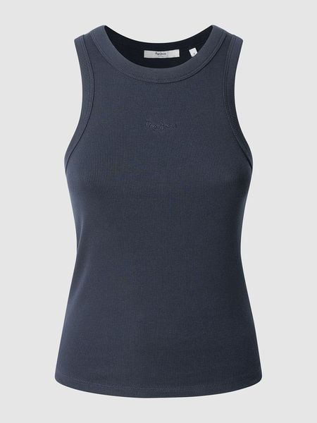 Pepe Jeans Top "Marian" w kolorze granatowym rozmiar: S. Niebieskie topy Pepe Jeans, s, bez wzorów, z jeansu, bez kołnierzyka, bez ramiączek. Za 90.95 zł.