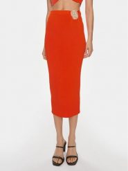 Patrizia Pepe Spódnica ołówkowa 2G0974/K021-R825 Pomarańczowy Slim Fit. Brązowe spódnice Patrizia Pepe, bez wzorów, z wiskozy, ołówkowe. Za 669.99 zł.