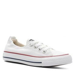 Trampki Converse. Białe trampki Converse, bez wzorów, bez zapięcia. Za 199.99 zł.