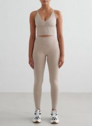 Damskie legginsy invisible scrunch, squat proof Shape Seamless beżowy melanż. Brązowe legginsy AIM'N, m, bez wzorów, z dzianiny, z podwyższonym stanem. Za 297.00 zł.