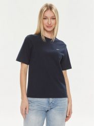 Lacoste T-Shirt TF7215 Granatowy Loose Fit. Niebieskie t-shirty Lacoste, bez wzorów, z bawełny, bez kołnierzyka, bez ramiączek. Za 199.99 zł.