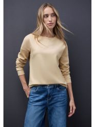 Street One Bluza w kolorze beżowym rozmiar: 40. Brązowe bluzy Street One, bez wzorów, bez kaptura. Za 139.87 zł.