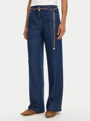 Please Jeansy P3HUDINCBB Granatowy Wide Leg. Niebieskie jeansy Please, s, bez wzorów. Za 449.99 zł.