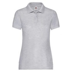 Koszulka Polo Damska 65/35. Szare koszulki polo FRUIT OF THE LOOM, l, bez wzorów, bez kołnierzyka, bez ramiączek. Za 63.99 zł.