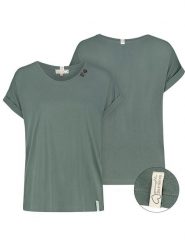 Sublevel Koszulka w kolorze zielonym rozmiar: XS. Zielone bluzki Sublevel, xs, bez wzorów, z bawełny, bez kołnierzyka, bez ramiączek. Za 35.02 zł.