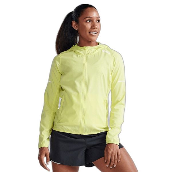 Damska kurtka wodoodporna 2XU Aero. Żółte kurtki sportowe 2XU, bez wzorów, bez kaptura, wspinaczkowe. Za 493.50 zł.