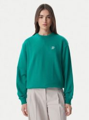 Tommy Hilfiger Bluza Logo Embroidery WW0WW48724 Zielony Regular Fit. Zielone bluzy TOMMY HILFIGER, l, bez wzorów, z bawełny, bez kaptura. Za 399.99 zł.