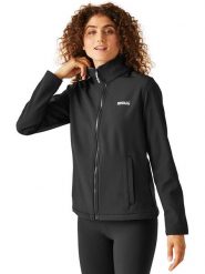 Regatta Kurtka softshellowa "Connie V" w kolorze czarnym rozmiar: 36. Czarne kurtki sportowe Regatta, bez wzorów, bez kaptura, outdoorowe. Za 105.88 zł.