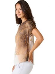 WITT WEIDEN Bluzka w kolorze beżowym rozmiar: 36. Brązowe bluzki WITT WEIDEN, bez wzorów, bez kołnierzyka, bez ramiączek. Za 126.99 zł.