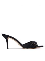 Elisabetta Franchi Sandały SA-93L-62E2-V500 Czarny. Czarne sandały Elisabetta Franchi, bez wzorów, z materiału, bez obcasa, bez zapięcia. Za 2,509.00 zł.