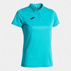 Damska koszulka polo Joma Hobby. Niebieskie koszulki polo Joma, l, bez wzorów, z bawełny, bez kołnierzyka, bez ramiączek. Za 229.50 zł.