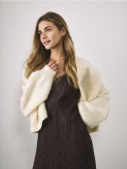 Kardigan z wełną alpaki - jasnożółty. Żółte kardigany Reserved, l, bez wzorów, z dzianiny. Za 259.99 zł.