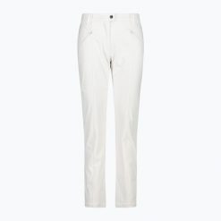 Spodnie shell damskie CMP Long 3A11266. Białe spodnie sportowe CMP, na lato, bez wzorów, trekkingowe. Za 349.99 zł.
