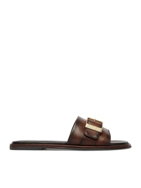 U.S. Polo Assn. Klapki EO-TEMPE001W/6L1 Brązowy ciemny. Brązowe klapki U.S. Polo Assn., bez wzorów, ze skóry, bez obcasa. Za 155.99 zł.