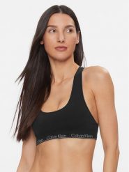 Calvin Klein Underwear Biustonosz top Racerback Bralette 000QF7317E Czarny. Czarne biustonosze Calvin Klein Underwear, xs, bez wzorów, z wiskozy, bez kołnierzyka, bez ramiączek. Za 99.99 zł.