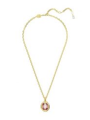 Swarovski Pozłacany naszyjnik z zawieszką - dł. 42 cm rozmiar: onesize. Różowe naszyjniki SWAROVSKI, z cyrkonią, metalowe. Za 304.99 zł.