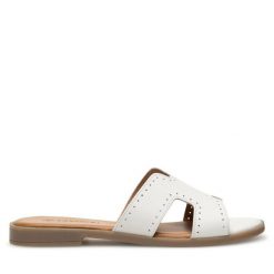Klapki Lasocki. Białe klapki Lasocki, bez wzorów, bez obcasa. Za 119.99 zł.