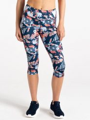 Dare 2b Legginsy sportowe "Influential II" w kolorze granatowo-błękitno-pomarańczowym rozmiar: 42. Brązowe legginsy Dare 2b, bez wzorów, z materiału. Za 78.28 zł.