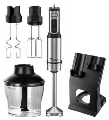 Przewodowy Ariva Blender ręczny z wyświetlaczem led i akcesoriami srebrny. Blendery Ariva. Za 149.00 zł.