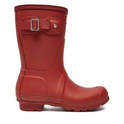 Kalosze Hunter. Czerwone kalosze Hunter, bez wzorów. Za 349.99 zł.