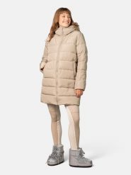 KARI TRAA Płaszcz zimowy "Linn" w kolorze szarobrązowym rozmiar: L. Brązowe płaszcze Kari Traa, na zimę, l, bez wzorów, z puchu, bez kaptura. Za 521.99 zł.