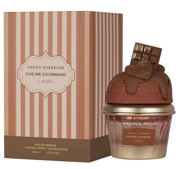 GIVE ME GOURMAND CHOCO OVERDOSE EDP 75ML woda perfumowana unisex. Perfumy damskie Lattafa. Za 143.00 zł.