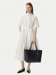 Tommy Hilfiger Torebka Th Icon Tote AW0AW18724 Czarny. Czarne shopper TOMMY HILFIGER, bez wzorów, ze skóry, bez dodatków. Za 649.99 zł.