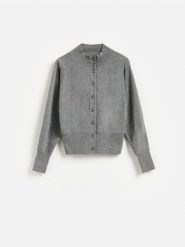 Kardigan z bawełną - szary. Szare kardigany Reserved, l, bez wzorów, z bawełny. Za 139.99 zł.