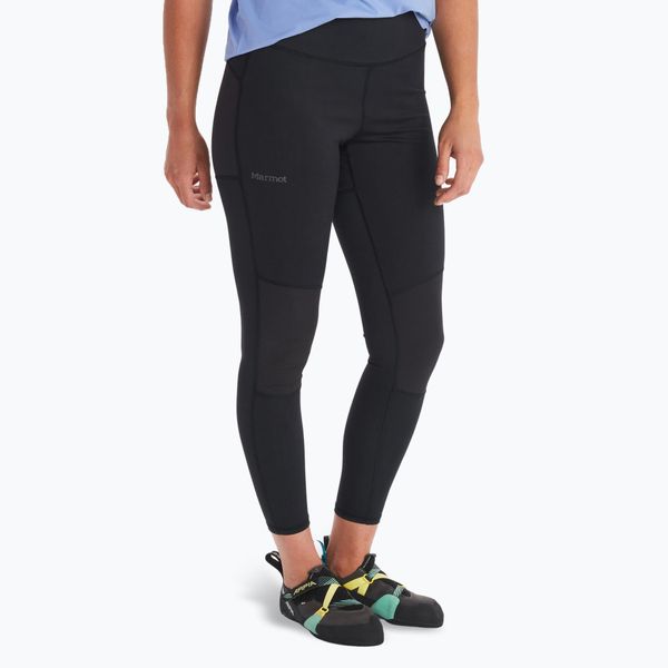 Spodnie damskie Marmot Rock Haven Hybrid Tights. Czarne spodnie dresowe Marmot, s, bez wzorów. Za 239.99 zł.