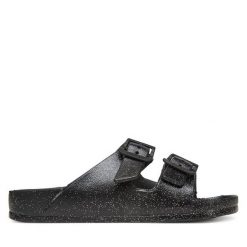 Klapki ONLY Shoes. Czarne klapki ONLY SHOES, bez wzorów, bez obcasa. Za 59.99 zł.