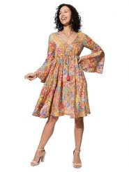 Ipanima Sukienka ze wzorem rozmiar: 34/36. Sukienki Ipanima, bez wzorów, bez kołnierzyka, bez ramiączek, midi. Za 78.99 zł.