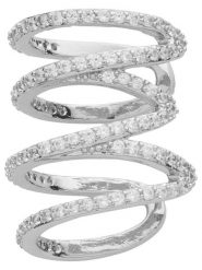 U.S. Polo Assn. Nausznica z kryształami rozmiar: onesize. Szare kolczyki U.S. Polo Assn., z kryształem, metalowe. Za 43.99 zł.