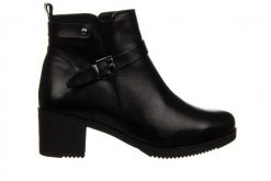Botki Bayla-161 077 47456 01 Black 161583, Czarny, Skóra naturalna - 38. Czarne botki Bayla, na zimę, bez wzorów, z gumy, bez obcasa, bez zapięcia. W wyprzedaży za 224.10 zł.