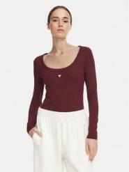 Guess Body V4YP07 J1314 Bordowy Slim Fit. Czerwone body Guess, m, z aplikacjami, z bawełny. Za 194.99 zł.