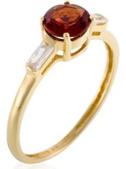 OR ÉCLAT Złoty pierścionek "Pourpre" z granatem rozmiar: 50. Czerwone pierścionki OR ÉCLAT, z granatem, złote. Za 1,087.99 zł.