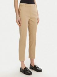 Weekend Max Mara Chinosy Vite 2515131021 Beżowy Slim Fit. Brązowe spodnie materiałowe Weekend Max Mara, bez wzorów, z bawełny. Za 569.99 zł.