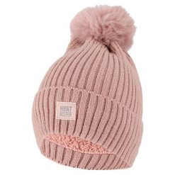 Czapka termiczna damska + pompon Jeden rozmiar - 2 sztuki. Czerwone czapki HEAT KEEPER, bez wzorów, z elastanu. Za 147.54 zł.