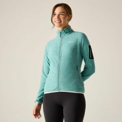 Damska bluza polarowa Rivendell z zamkiem błyskawicznym. Zielone bluzy Regatta, bez wzorów, z polaru, bez kaptura. Za 349.99 zł.