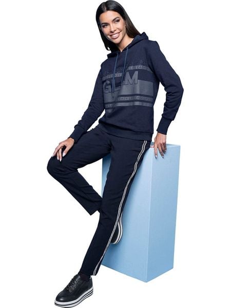 Heine Bluza w kolorze granatowym rozmiar: 40. Niebieskie bluzy Heine, bez wzorów, z bawełny, z kapturem. Za 85.95 zł.