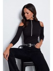 Cool & Sexy Koszulka w kolorze czarnym rozmiar: S. Czarne bluzki Cool & Sexy, s, bez wzorów, bez kołnierzyka, bez ramiączek. Za 56.99 zł.